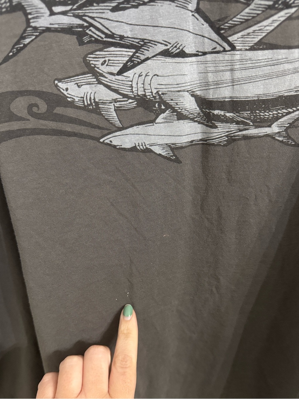 Crazy Shirts Men’s Gray Shark Graphic T-Shirt Hawaii Ocean Pima Cotton Soft XXL - Picture 8 of 9